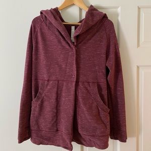 Lululemon Maroon Wrap Hooded Sweatshirt